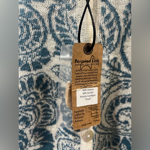 Peruvian link alpaca paisley cardigan - Picture 3 of 8